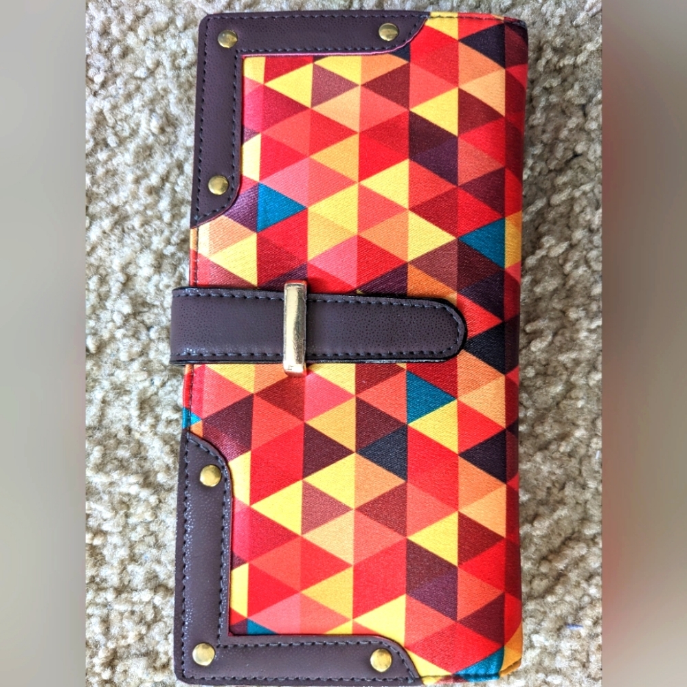 Multicolored clutch purse